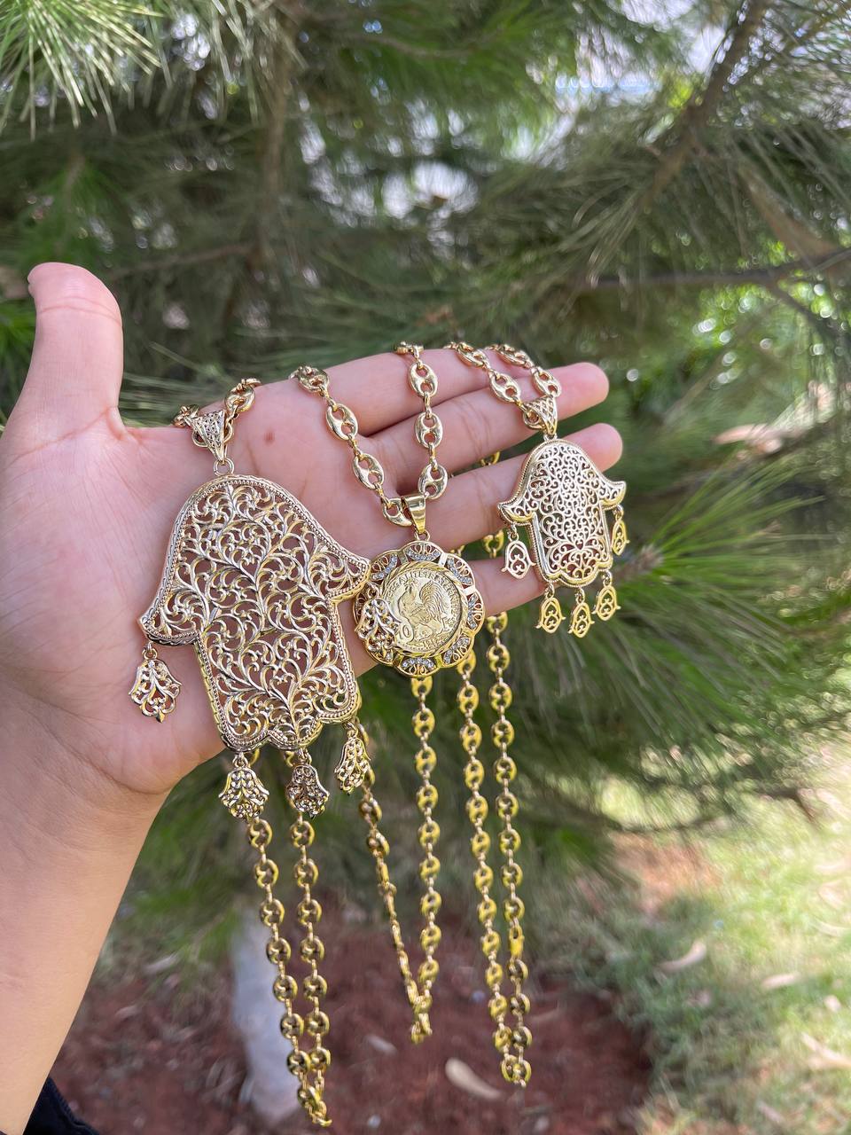 💝 سلسلة كافيا و تعليقة همّاوية بأحسن جودة متفرقيش بينها و بين الدهب 💝